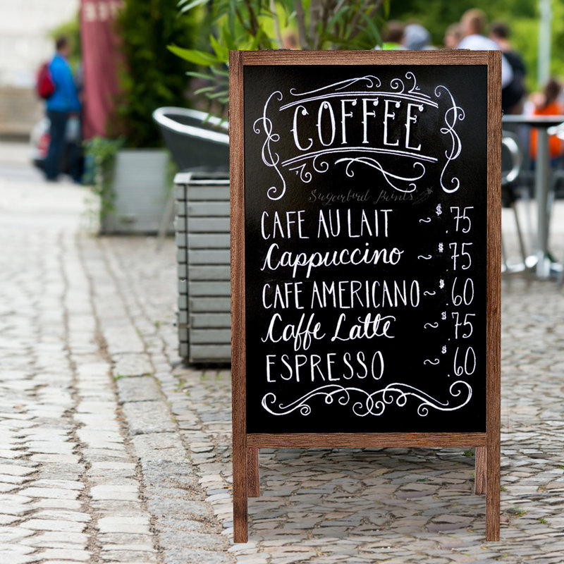 Tabletop Cafe Style Antique hotsell White Double Sided Chalkboard - Vinyl Chalkboard